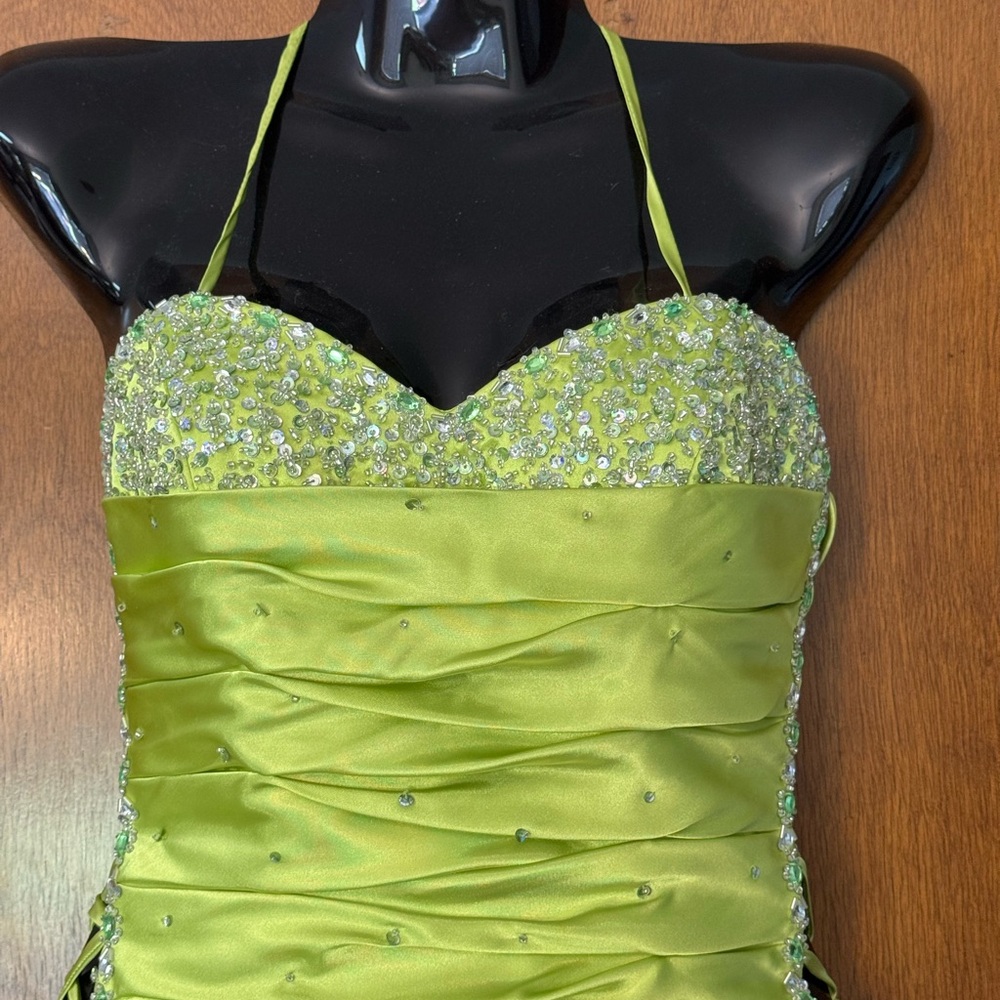Mori Lee Lime Green Prom Dress